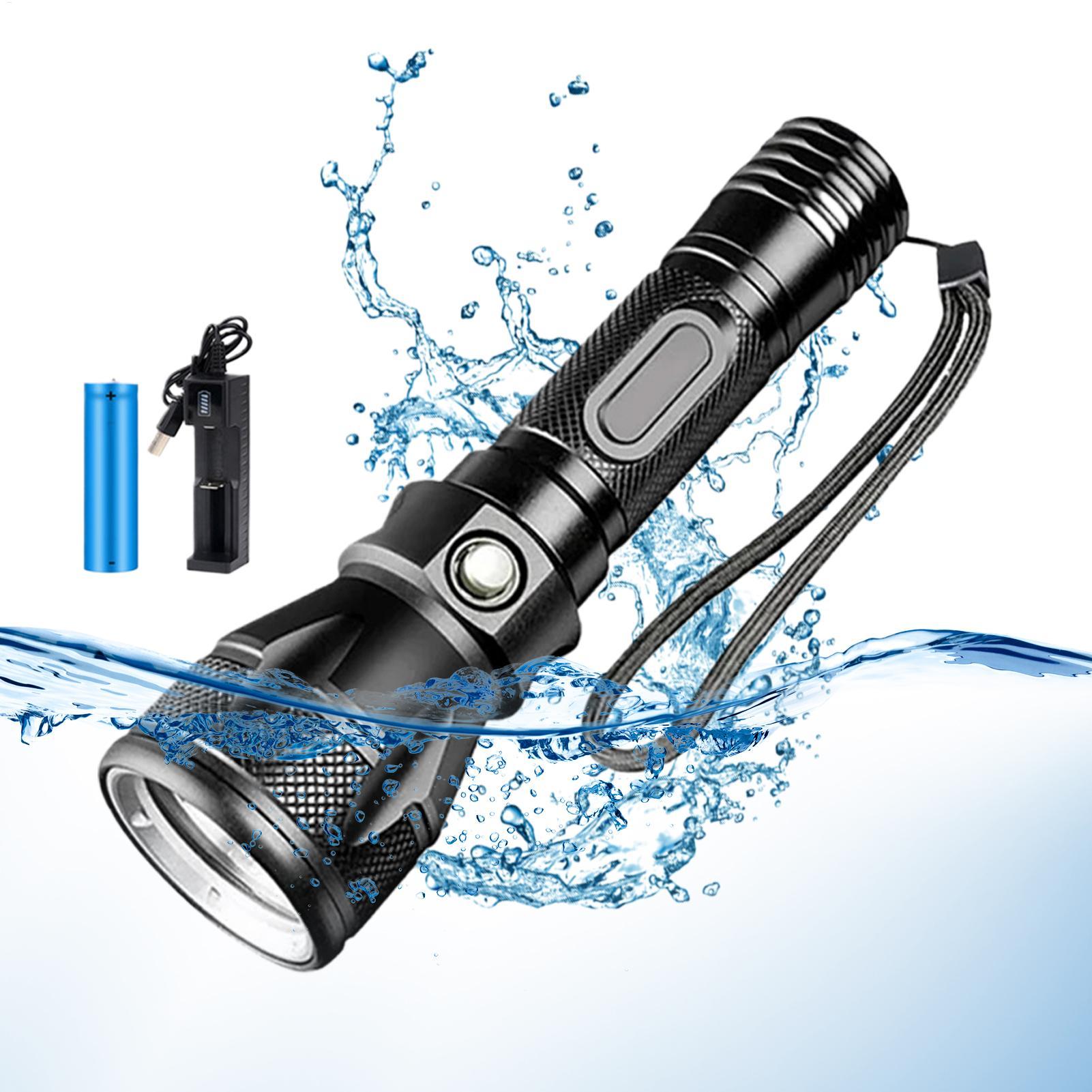 Aquatic Diving - Мощный перезаряжаемый водонепроницаемый светодиодный фонарь для